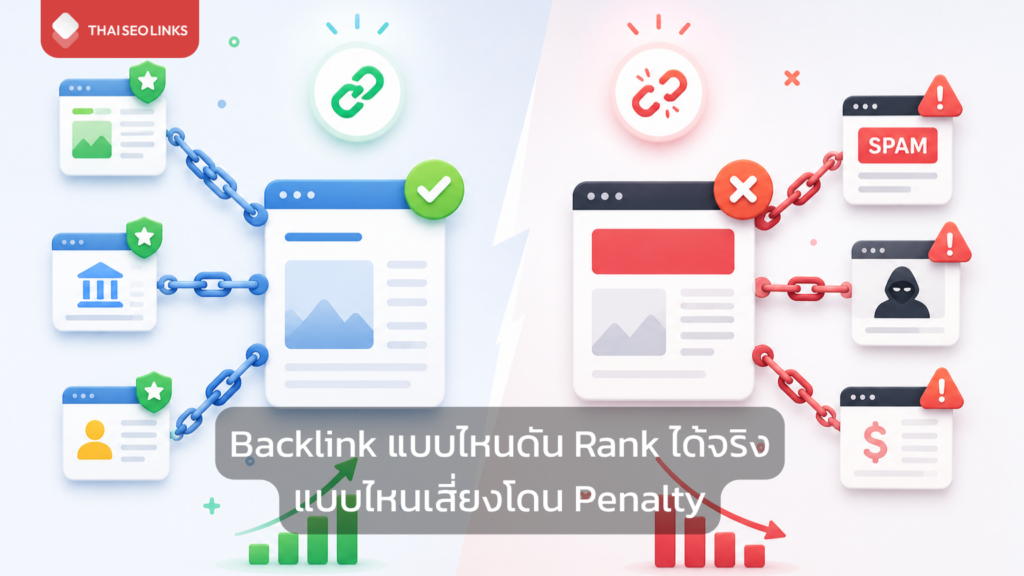 Backlink แบบไหนดัน Rank ได้จริง แบบไหนเสี่ยงโดน Penalty